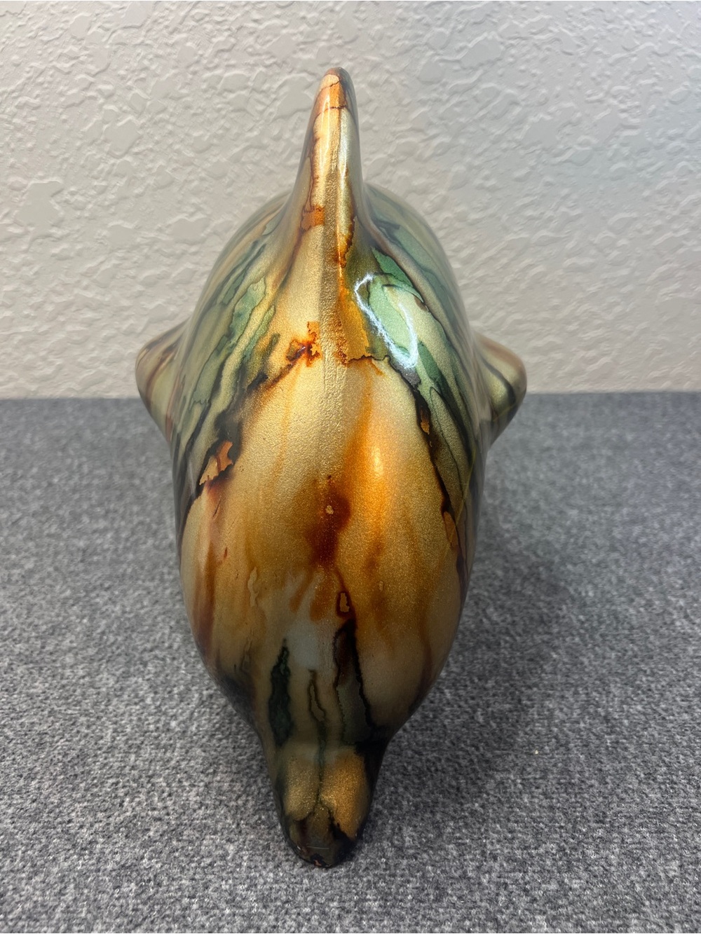 Dolphin Porpoise Sculpture Statue Figurine Acrylic Paint